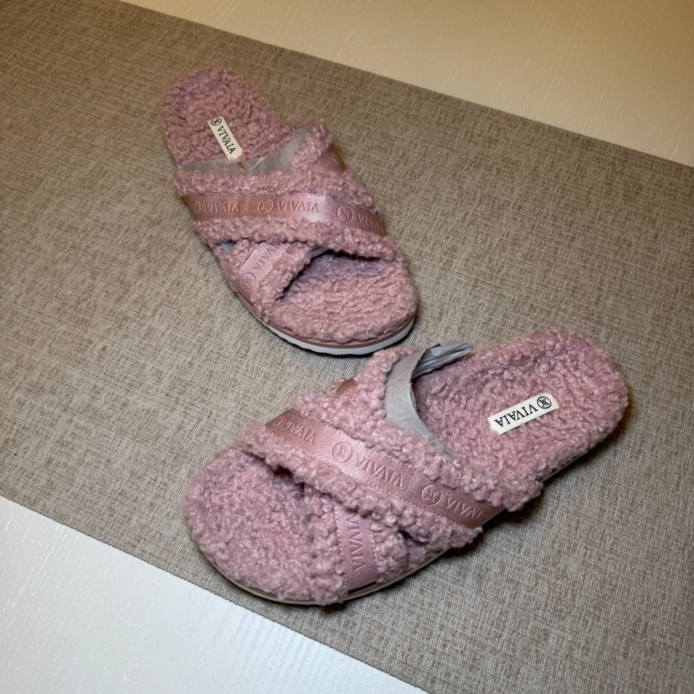 VIVAIA Furry Criss-Cross‎ Strap Slippers (Hannah) – EU 38 / US 7–7.5 - Picture 5 of 9